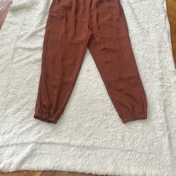 Theory Brown Track Pants Relaxed Fit Joggers - Picture 3 of 13